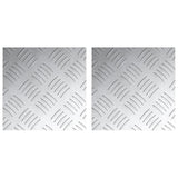 Aluminium Checker Plates 2 pcs Anti-slip 20x20 cm
