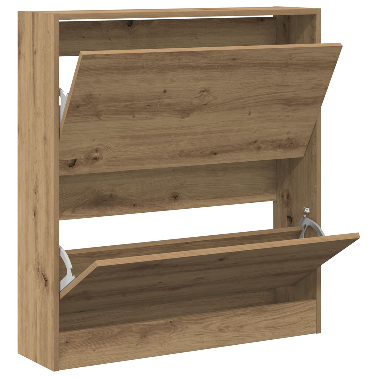 Schoenenkast met Flip Lade Gerookt Eiken 80x21x87,5 cm