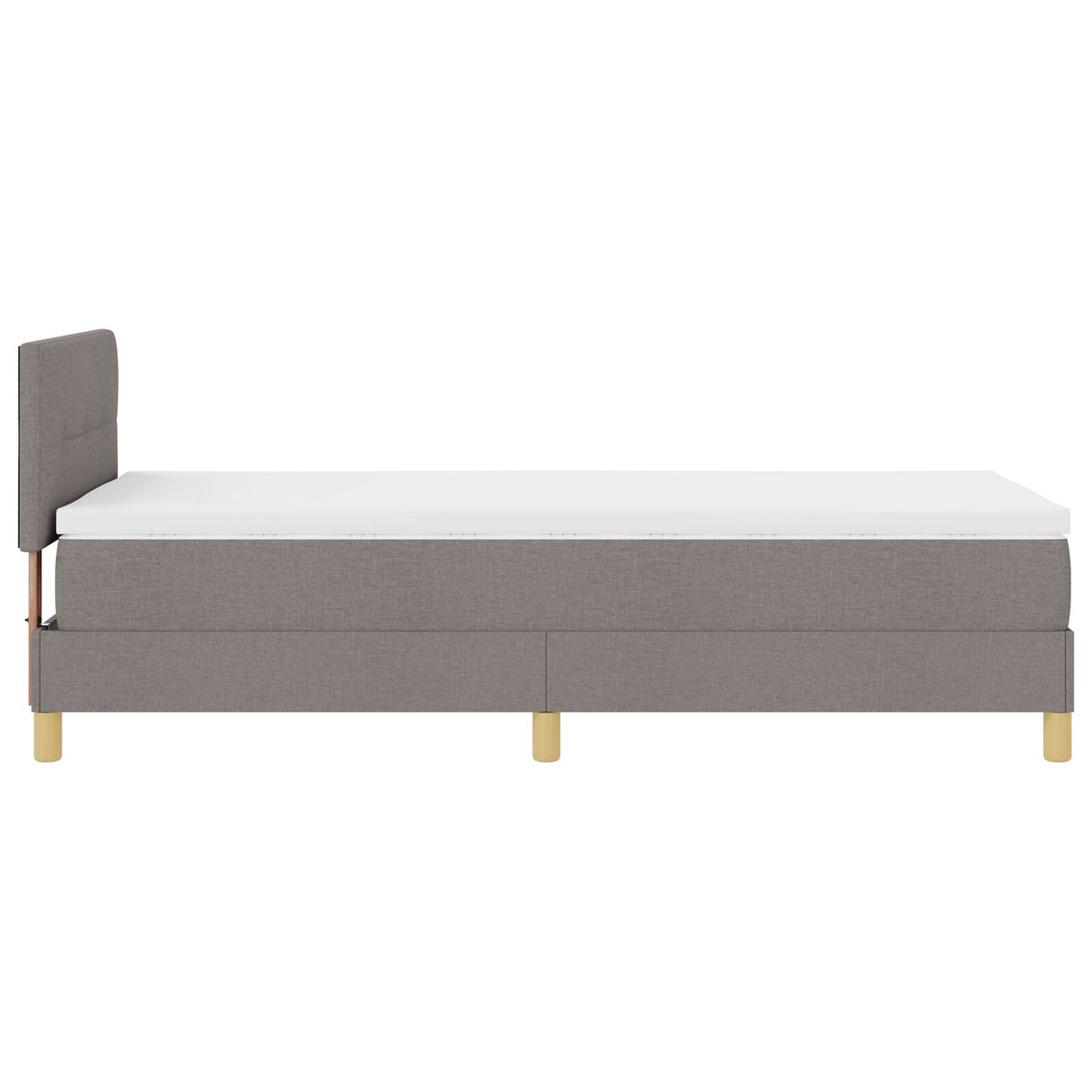 Boxspringbed met Matras Taupe 80x200 cm Stof