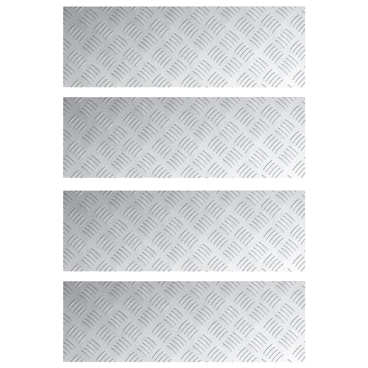 Aluminium Checker Plates 4 stuks Antislip 75x25 cm