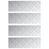 Aluminium Checker Plates 4 stuks Antislip 75x25 cm