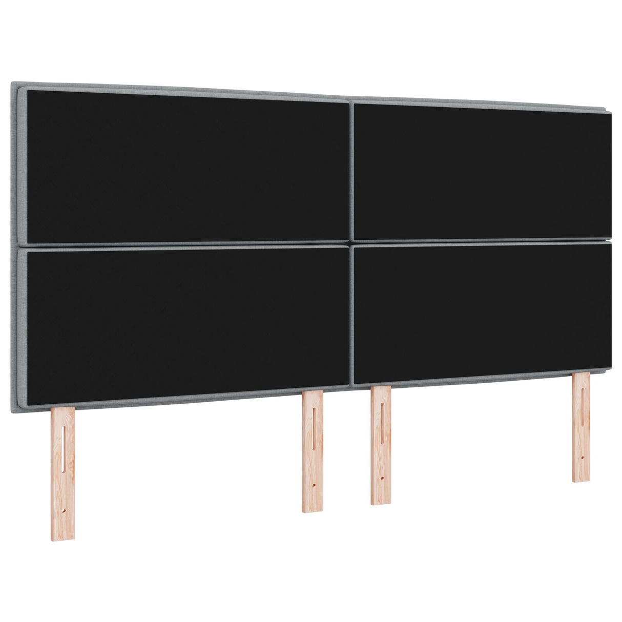 LED Hoofdbord Lijnen Ontwerp Lichtgrijs 90 cm Stof