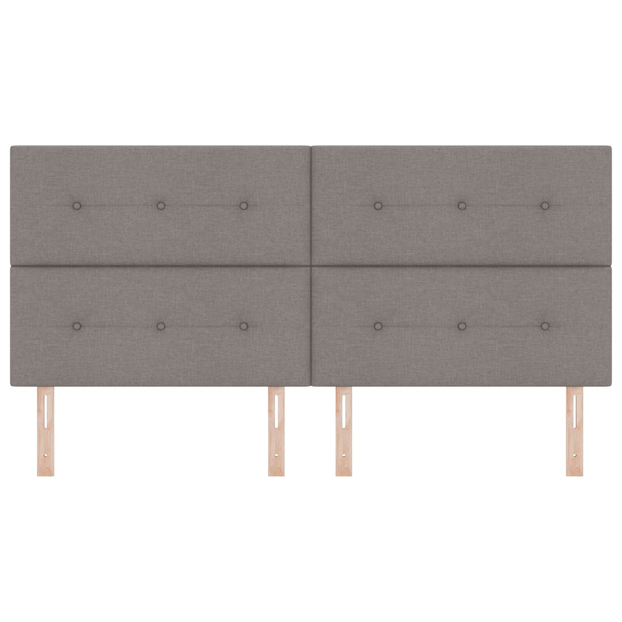 Hoofdbord Knop-Gestoffeerd Taupe 200 cm Stof