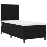 Boxspringbed met Matras Zwart 80x200 cm Stof
