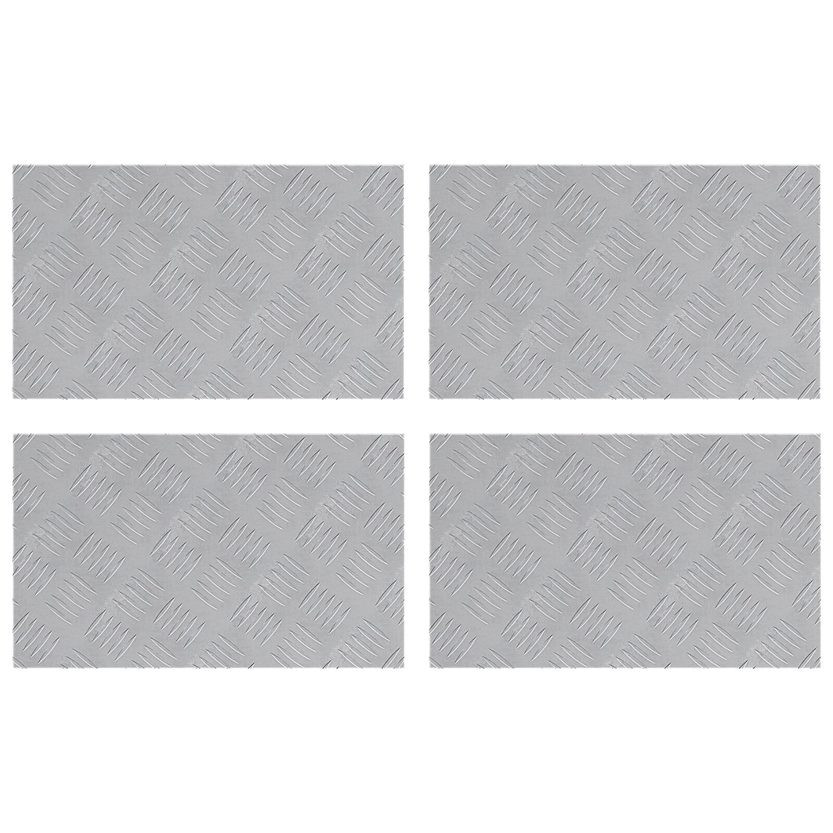 Aluminium Checker Platen - Set van 4, Anti-Slip, 50x30 cm