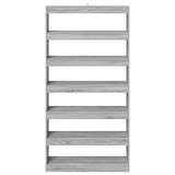 Boekenkast/Kamerdivider Zwart Eiken 100x30x198 cm Gemaakt van engineered hout