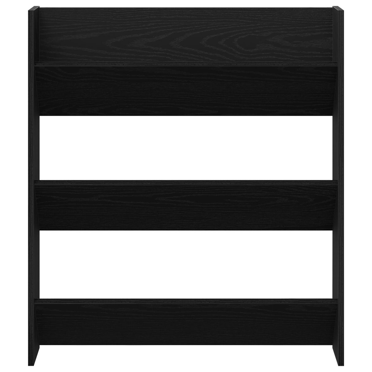 Wand Schoenenkast Zwart Eiken 80x18x90 cm Van Hout