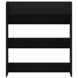 Wand Schoenenkast Zwart Eiken 80x18x90 cm Van Hout