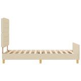Bedframe - Crème, 90x200 cm, Stof
