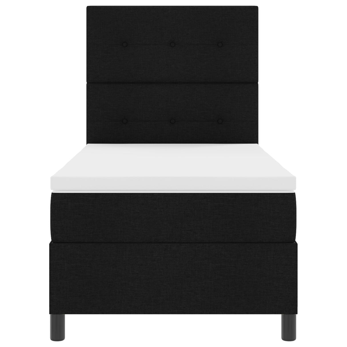 Boxspringbed met Matras Zwart 80x200 cm Stof