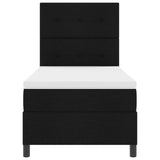 Boxspringbed met Matras Zwart 80x200 cm Stof