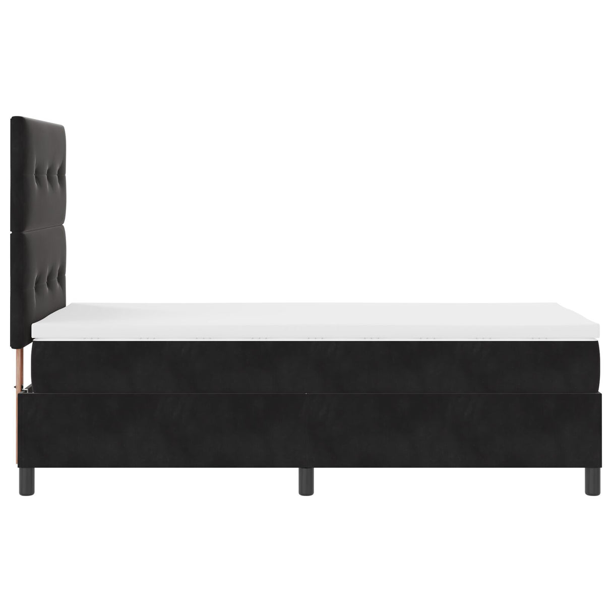 Boxspring Bed met Matras Zwart 80x200 cm Velvet