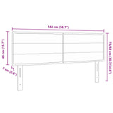 LED Hoofdbord Lijnen Ontwerp Crème 72 cm Stof