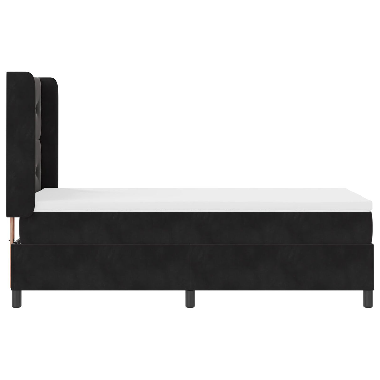 Boxspringbed met Matras & LED Zwart 80x200 cm Fluweel