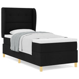 Bedframe met Matras Zwart Stof 90 x 190 cm Bedmatras