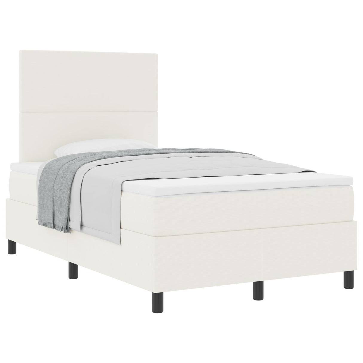 Boxspringbed met Matras Crème Kleine Dubbele Corduroy Stof