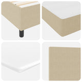 Boxspringbed met matras Lichtbeige 80x200 cm Corduroy stof