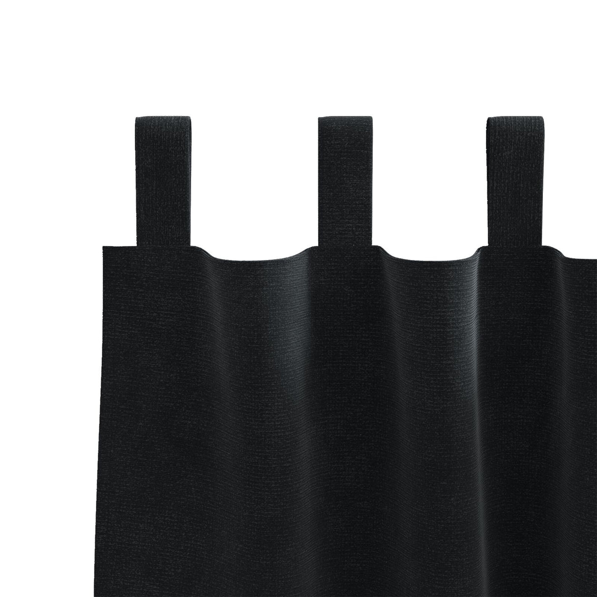 Blackout Gordijnen met Hanglussen 2 stuks Zwart Fluweel
