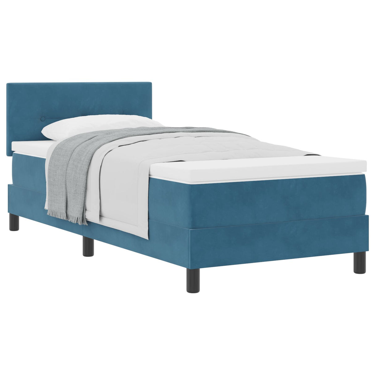 Boxspring Bed met Matras Donkerblauw 80x200 cm Velvet