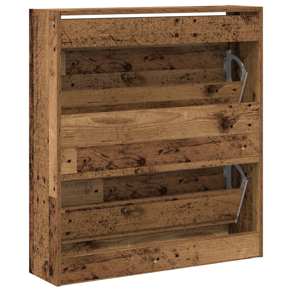 Schoenenkast met Flip Lade Oude Hout 80x21x87,5 cm