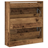 Schoenenkast met Flip Lade Oude Hout 80x21x87,5 cm
