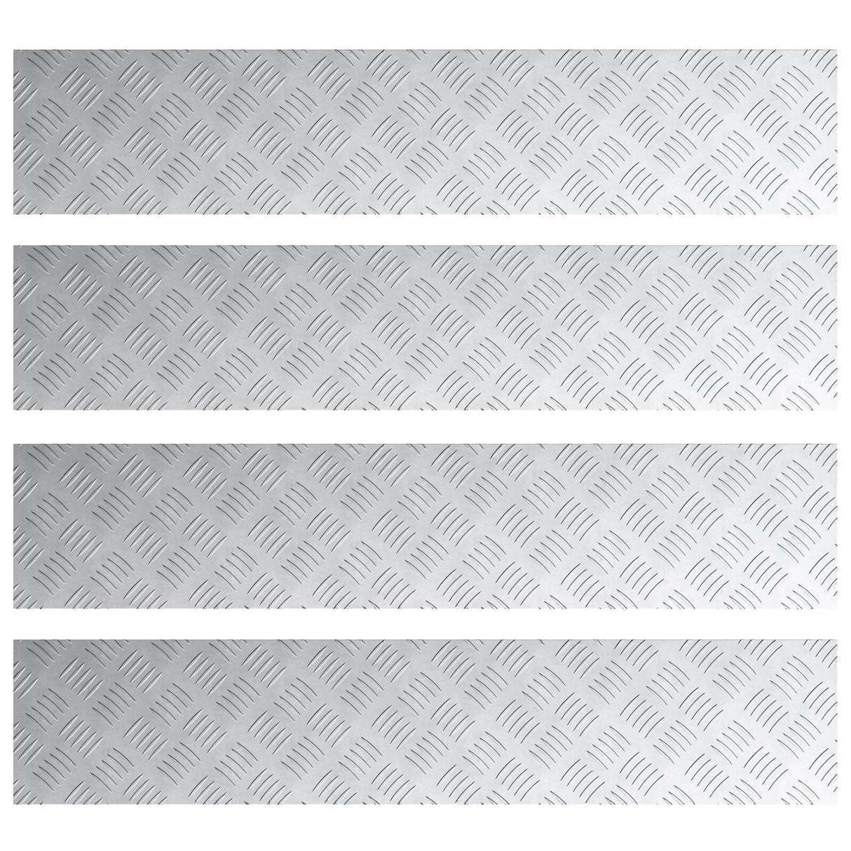 Aluminium Ruitplaten 4 stuks Anti-slip 100x20 cm