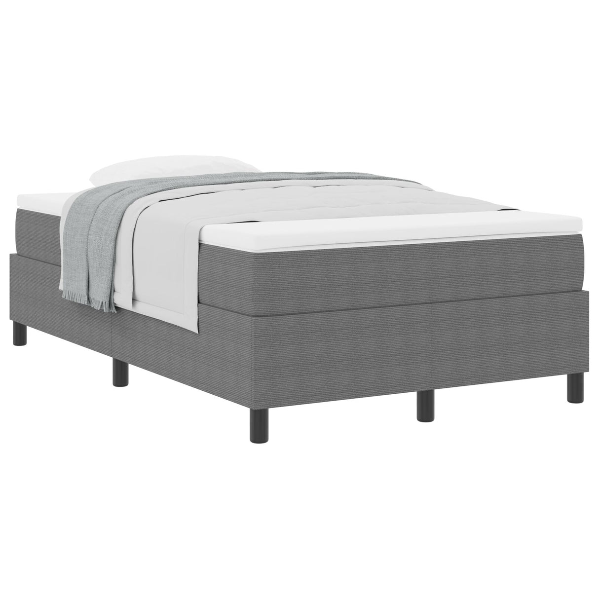 Boxspringbed met Matras Lichtgrijs Klein Dubbel Corduroy Stof