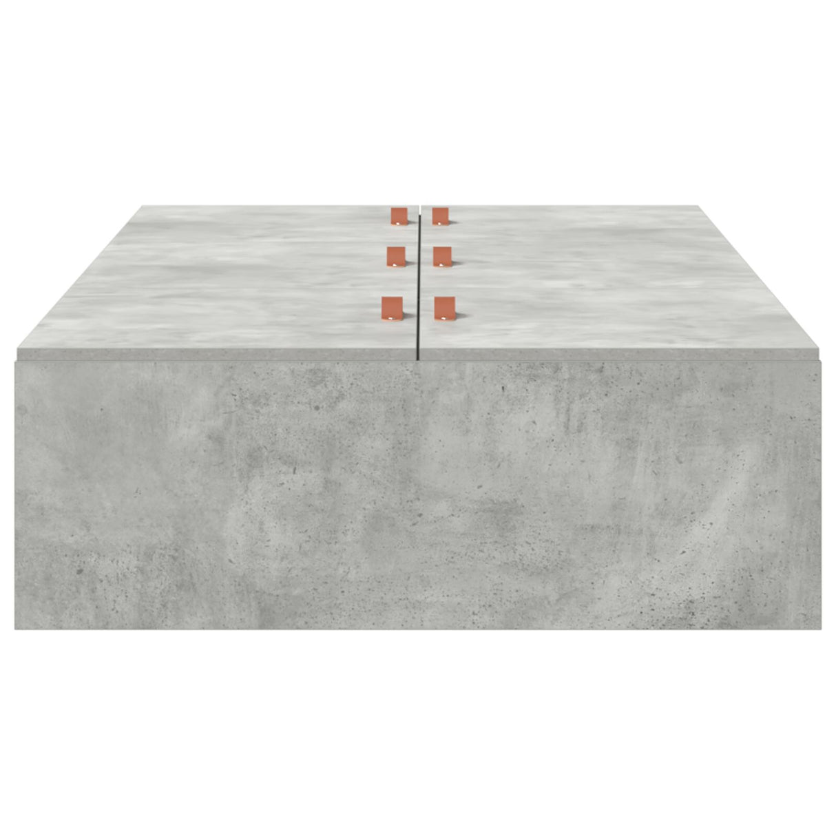 Bedframe Beton grijs Hout Duurzaam Opslagbedframe Rechthoekig