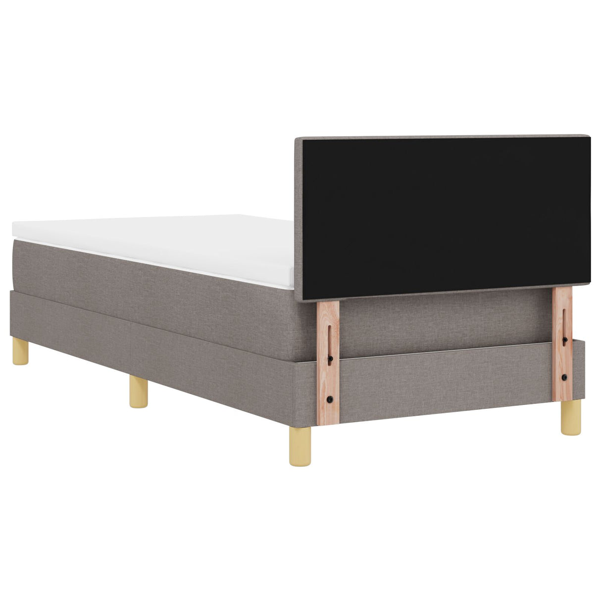 Boxspringbed met Matras Taupe 80x200 cm Stof