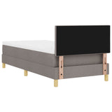 Boxspringbed met Matras Taupe 80x200 cm Stof