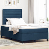 Boxspringbed met matras & LED blauw 120x190 cm Stof