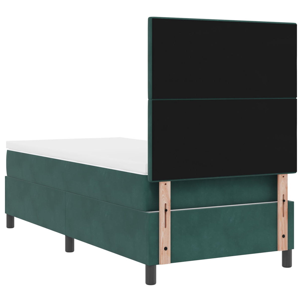 Boxspringbed met matras donkergroen 80x200 cm fluweel