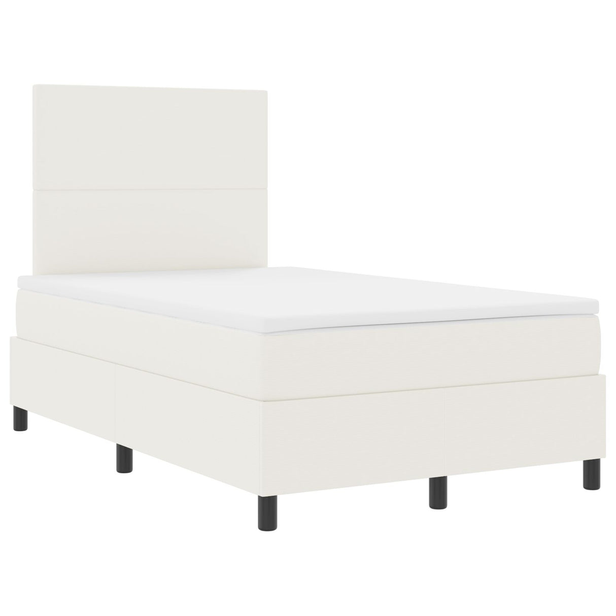 boxspringbed met matrassen & LED crème klein tweepersoons corduroy stof