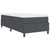 Boxspring Bed met Matras Donkergrijs 80x200 cm Corduroy Stof