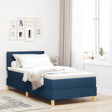 Boxspring Bed met Matras Blauw 80x200 cm Stof