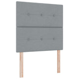 Boxspring Bed met Matras & LED Licht Grijs 90x190 cm Stof