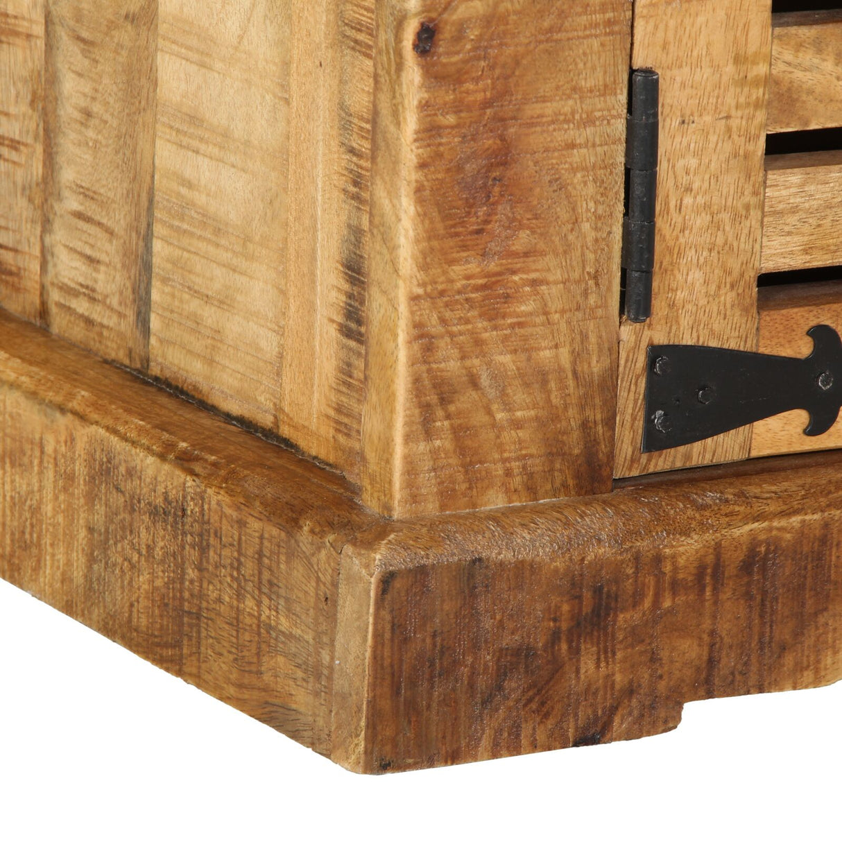 Schoenbank 110x38x45 cm Massief Hout Ruw Mango