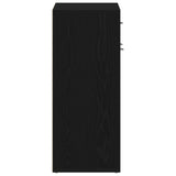 Schoenenkast Zwart Eikenhout 60x35x84 cm Gelaagd Hout