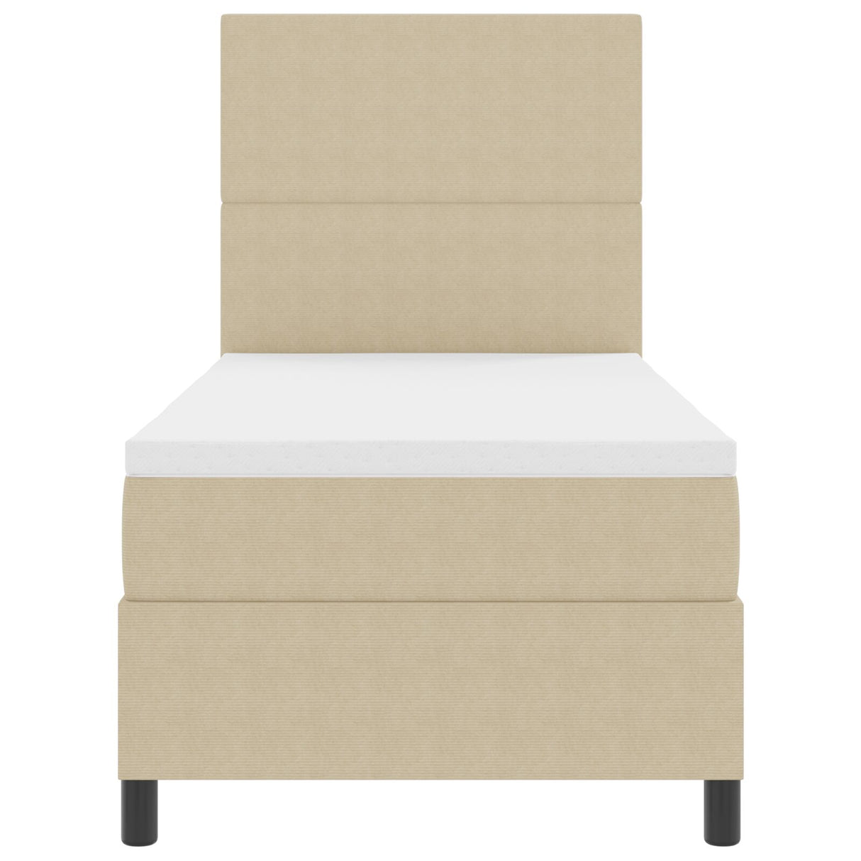 boxspringbed met matras & LED licht Groen Grijs 80x200 cm Corduroy stof