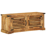 Schoenbank 110x38x45 cm Massief Hout Ruw Mango