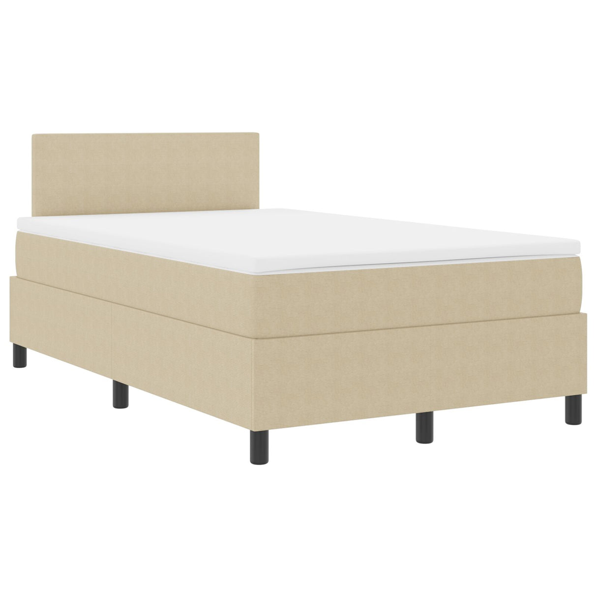 Boxspringbed met Matras Licht Groen Grijs Klein Dubbel Corduroy Stof