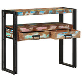 Bijzettafels Meerkleurig 90x33x75 cm Massief Gerecycled Hout & Metaal