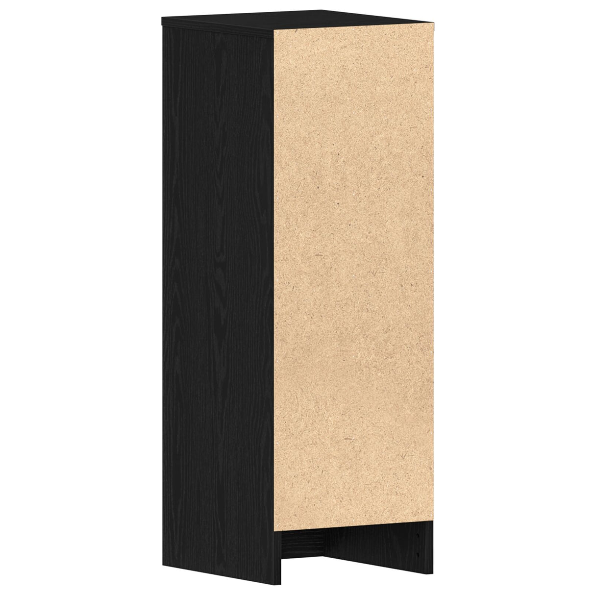 Schoenenkast Zwart Eiken 32x35x92 cm Bewerkt Hout
