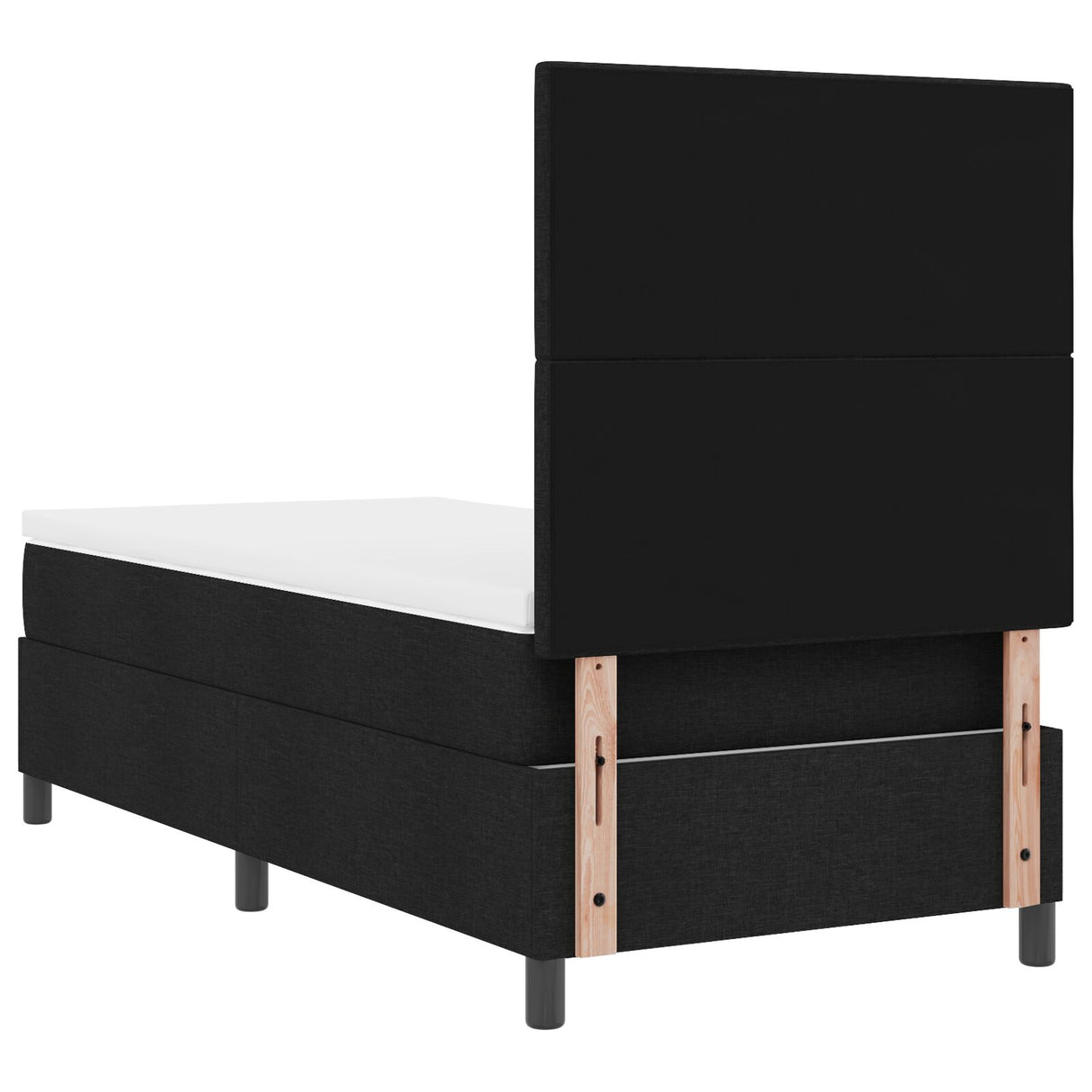 Boxspringbed met Matras Zwart 80x200 cm Stof