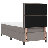 Boxspring Bed met Matras Taupe Eenpersoons Stof