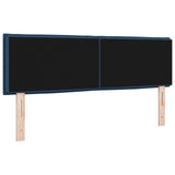 LED Hoofdbord Lijnenontwerp Blauw 160 cm Stof