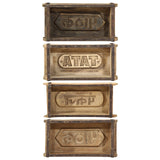 Dienbladen 4 stuks 30x15x9 cm Massief Hout Gerecycled