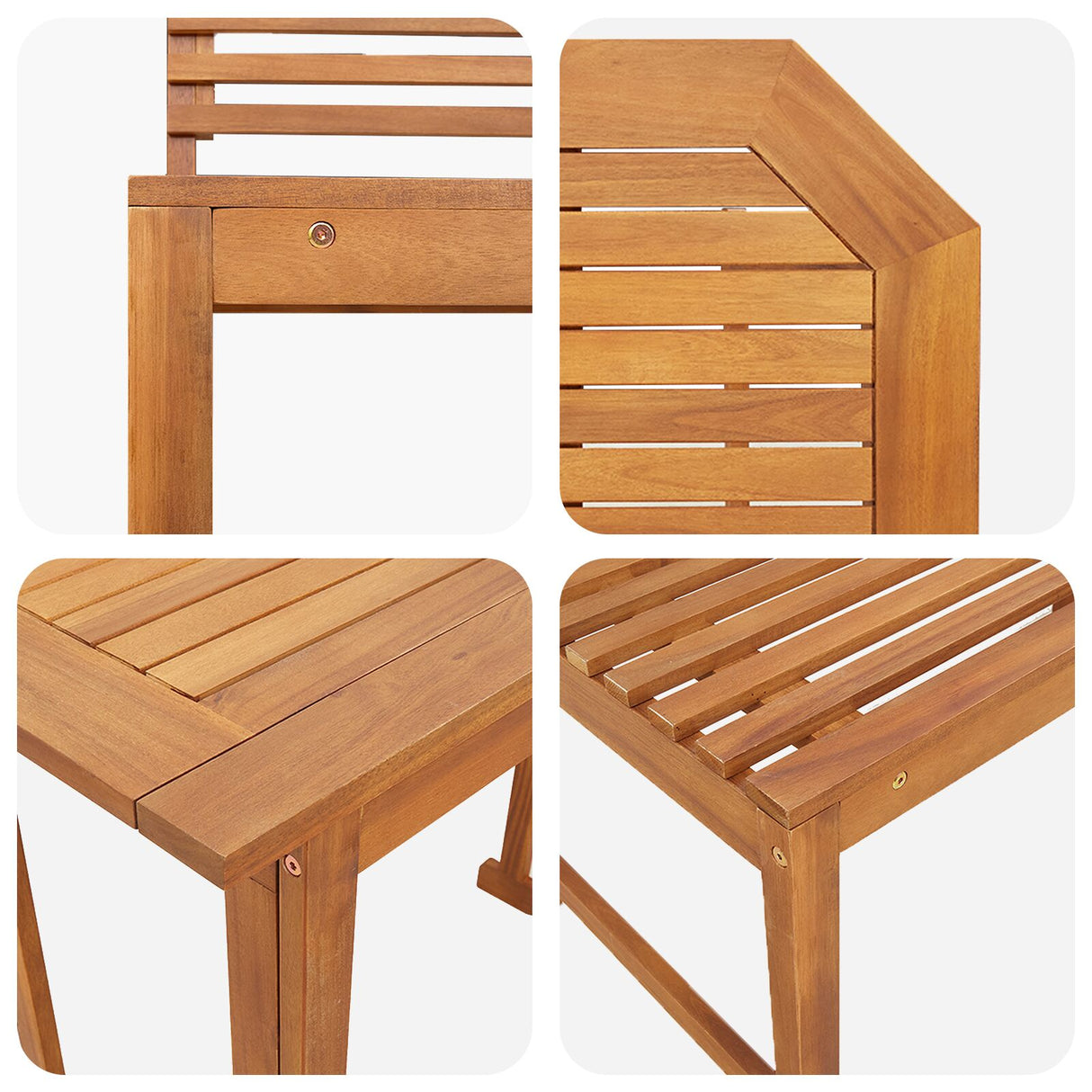 3-delige Tuin Bistro Set van Massief Acaciahout