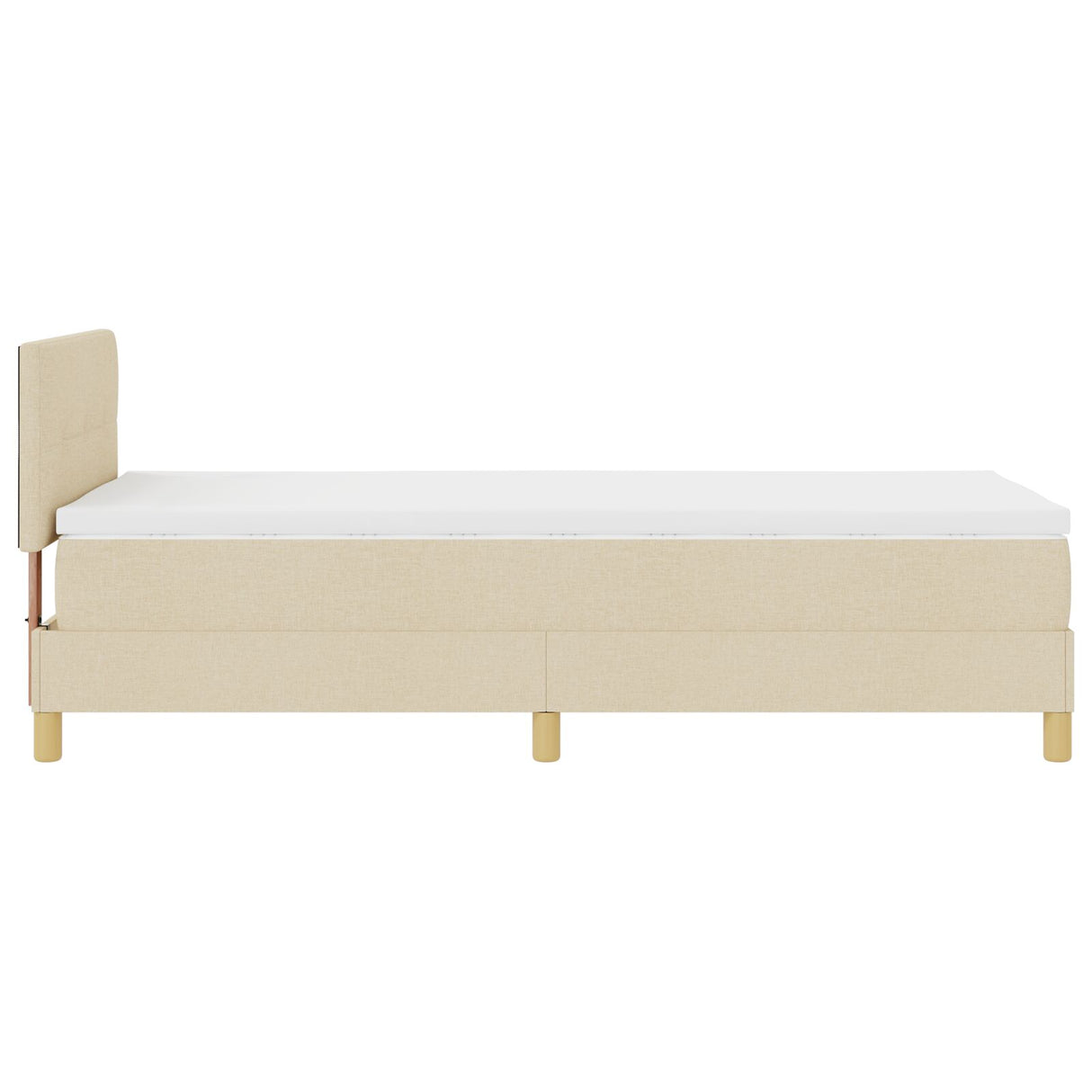 Boxspringbed met Matras Crème 90x190 cm Stof