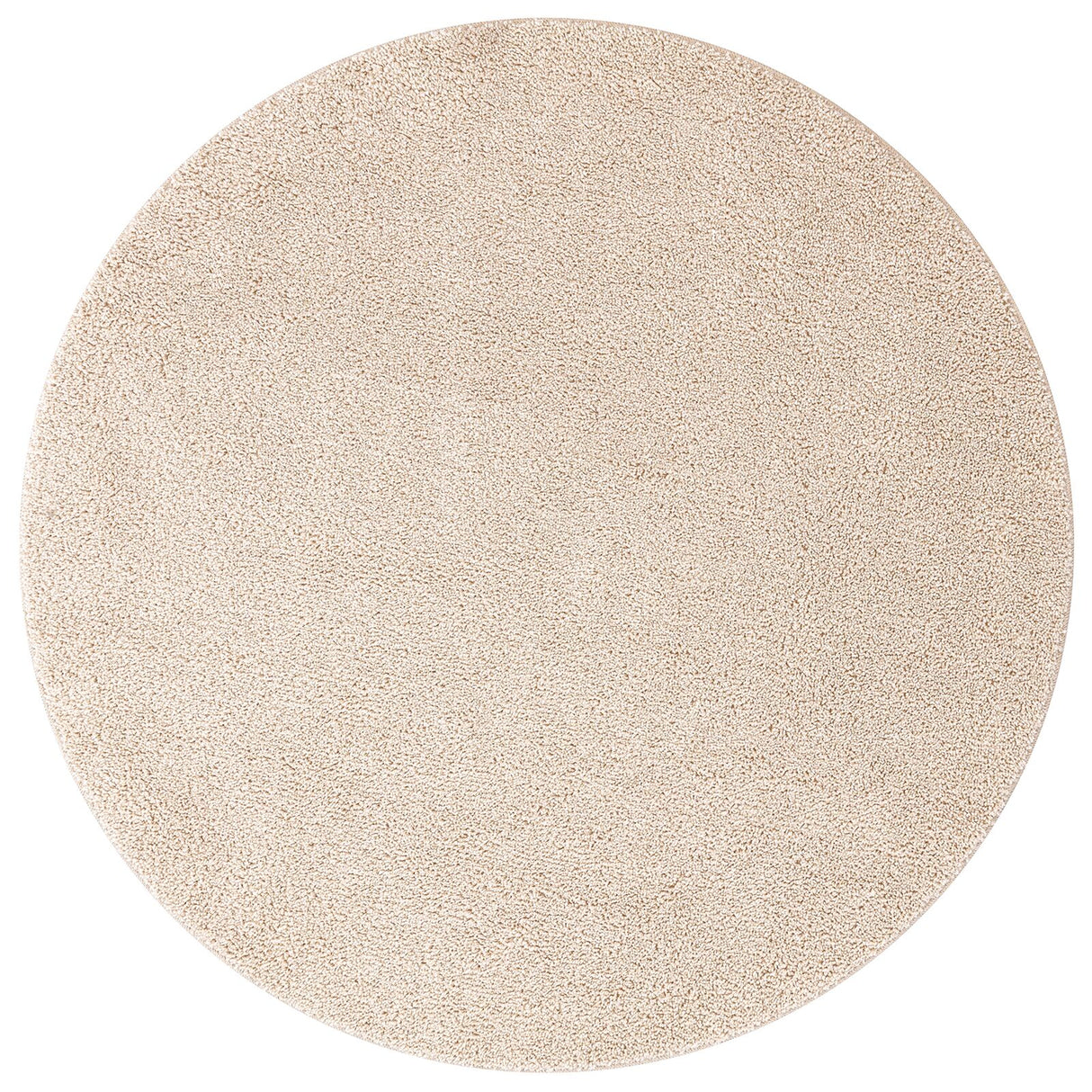 Shaggy Tapijt met Latex Achterkant Crème ø90 cm
